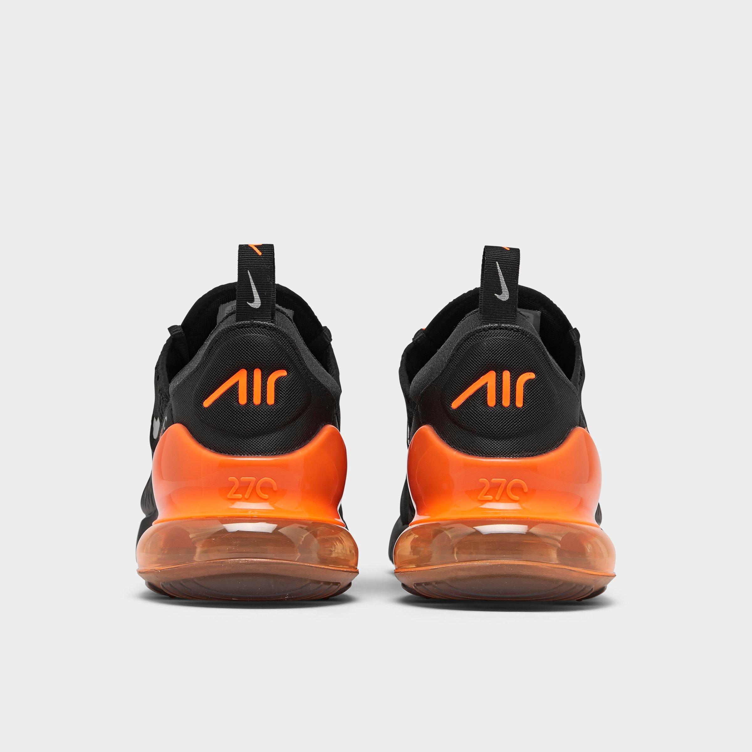 air max 270 black white total orange