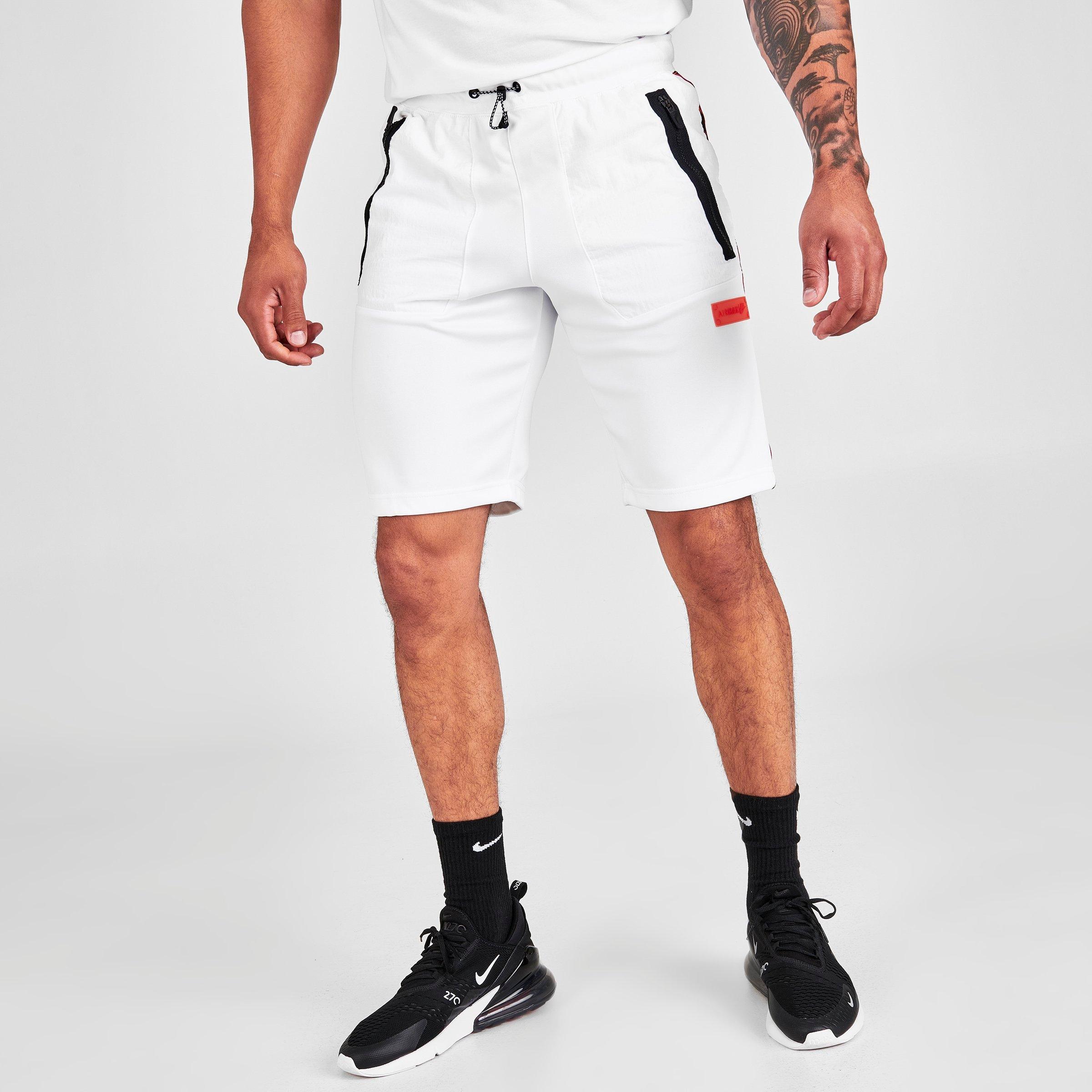 black orange and white nike shorts