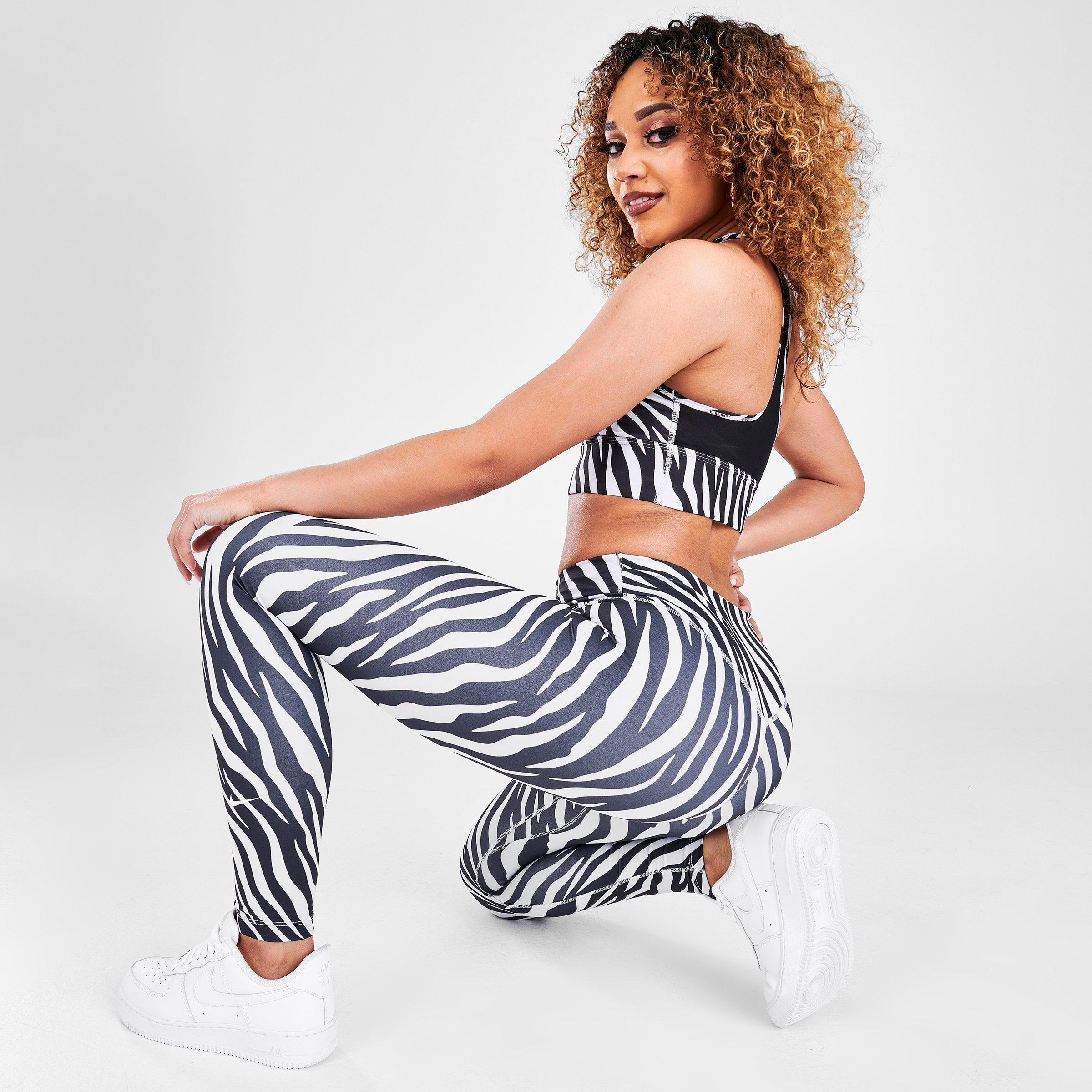 women's nike club animal print crop leggings