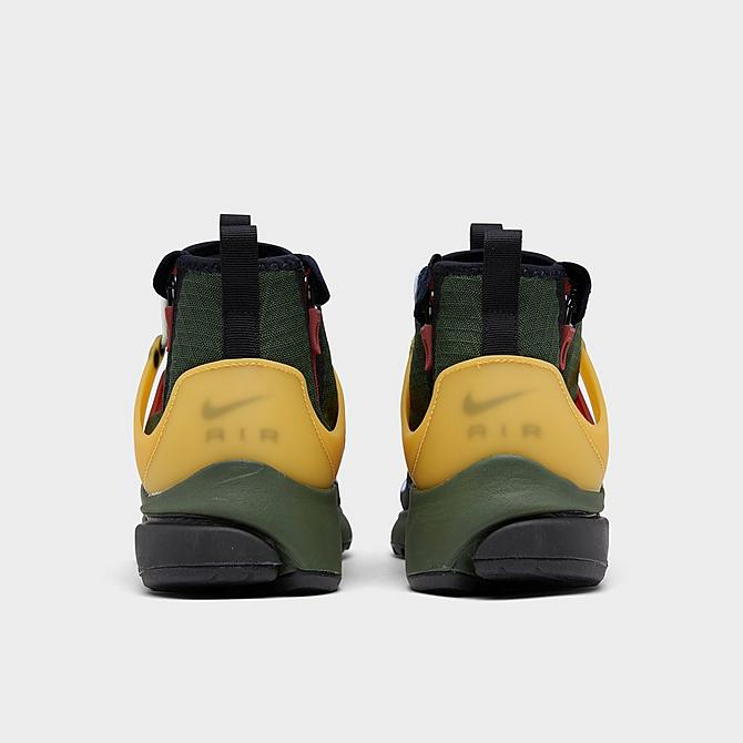 Left view of Men's Nike Air Presto Mid Utility Casual Shoes in Carbon Green/Black/Ghost/Pollen/Redstone Click to zoom