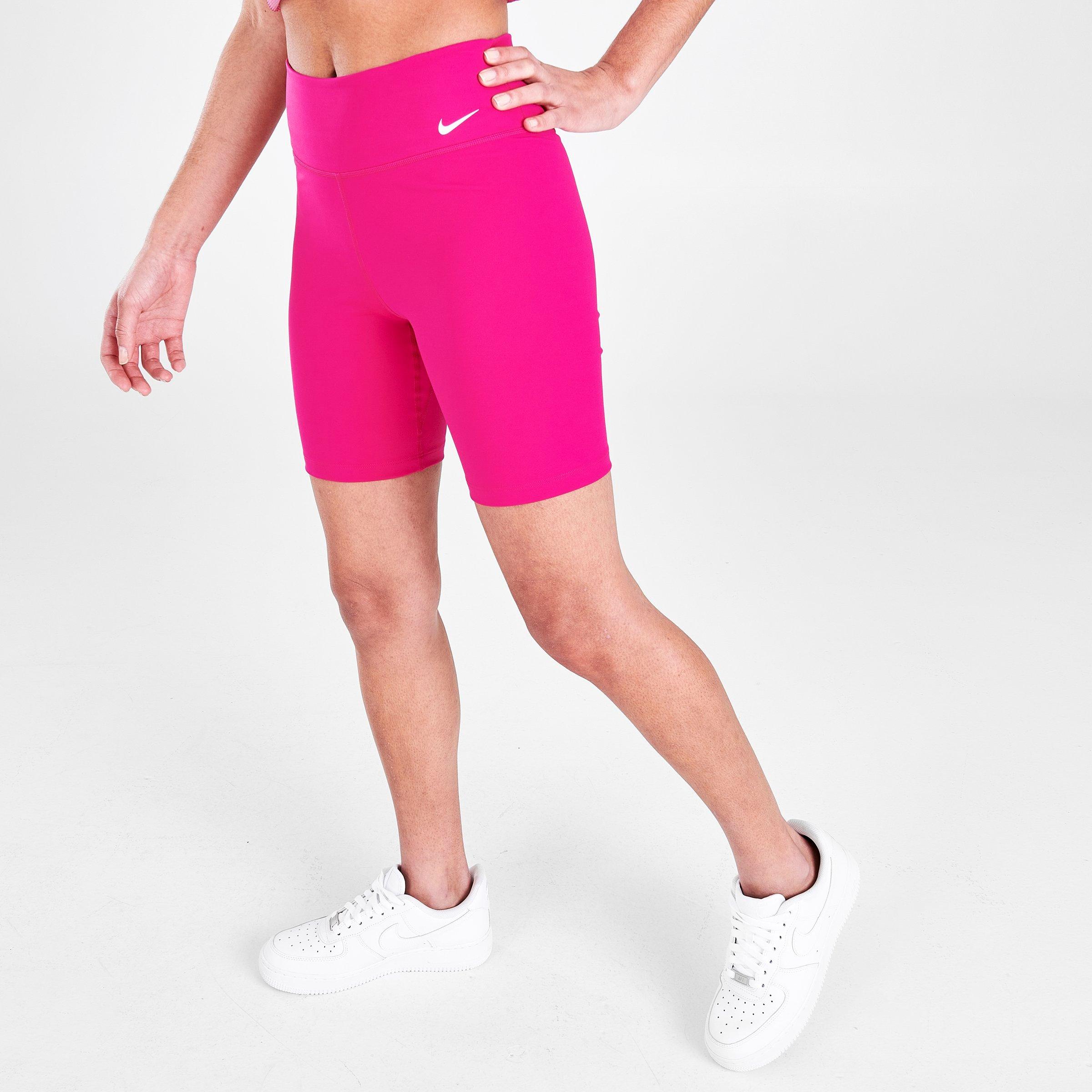 nike pink biker shorts