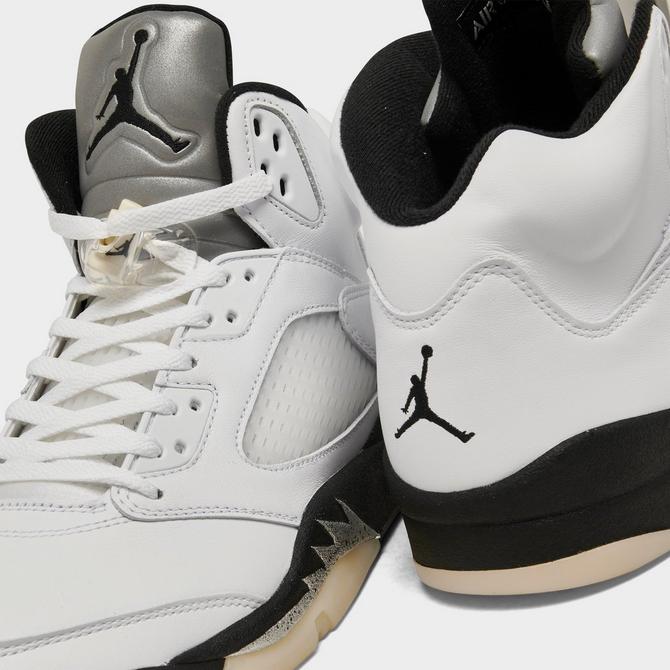 Jordan Air 5 Retro and Black Shoes White