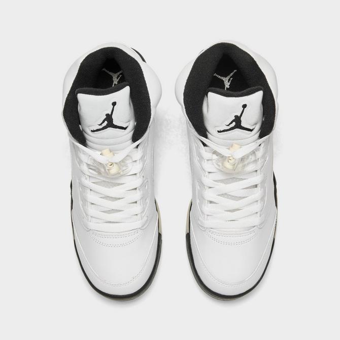 Jordan Air 5 Retro and Black Shoes White