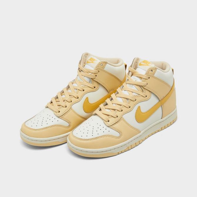 Gold nike dunks high tops sale