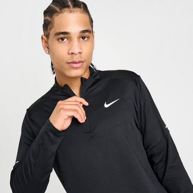 Black half zip online running top