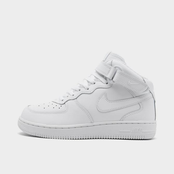 Nike Men's Air Force 1 Utility Mid Casual Shoes in White / Black Size 10.0 | Leather