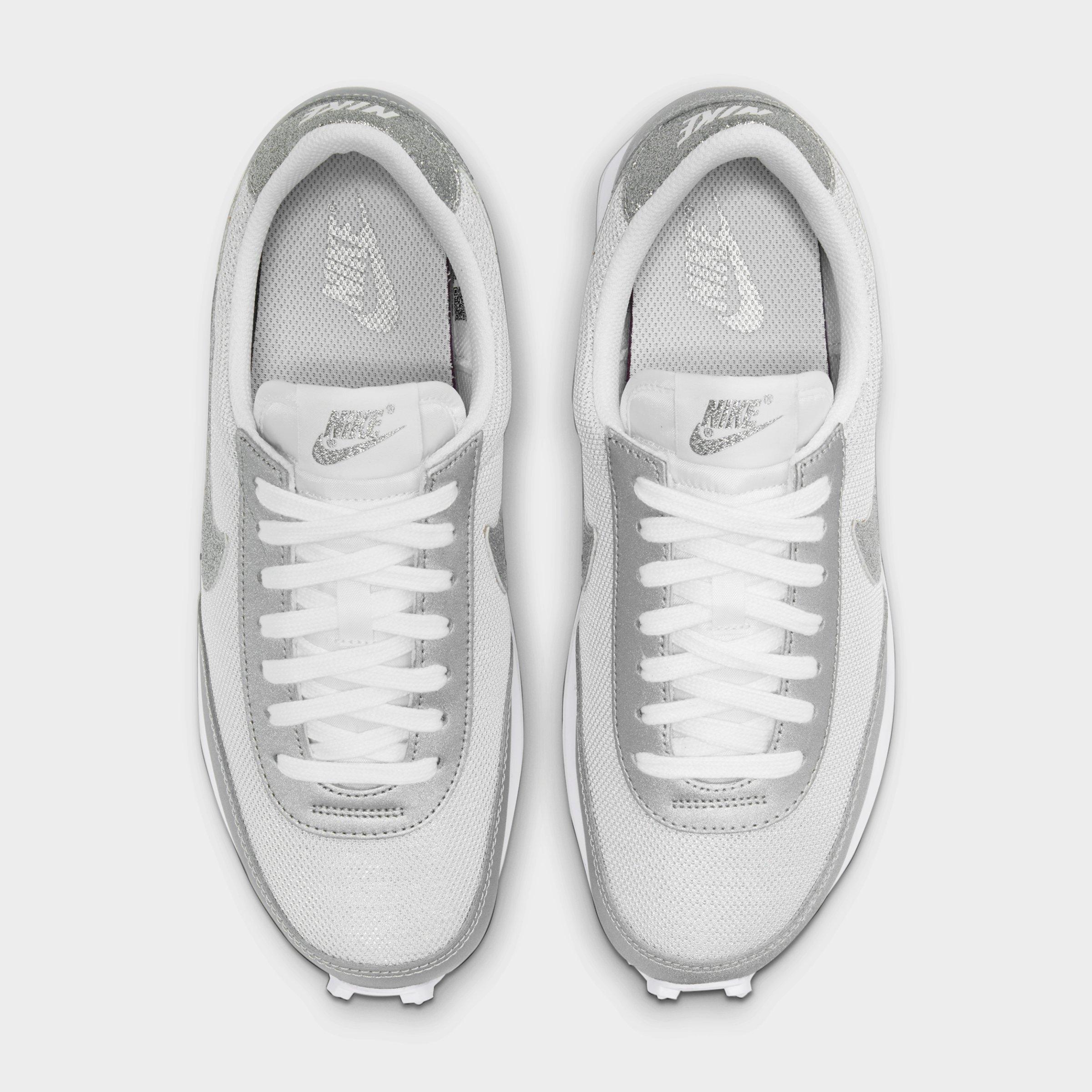 nike daybreak white metallic silver