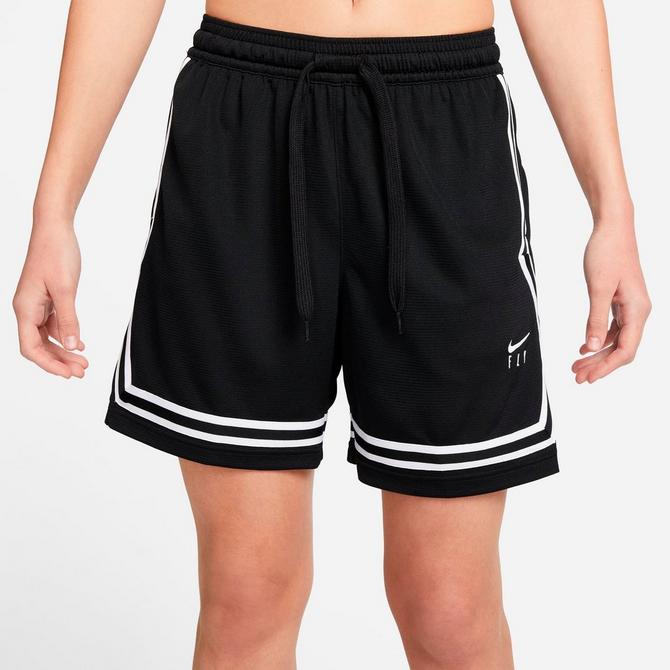 Nike Womens Fly Crossover Basketball Shorts Black L