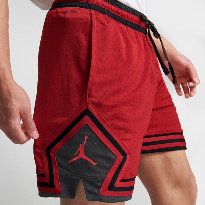 Jordan Men's Dri-Fit Sport Diamond Shorts, Medium, Gym Red