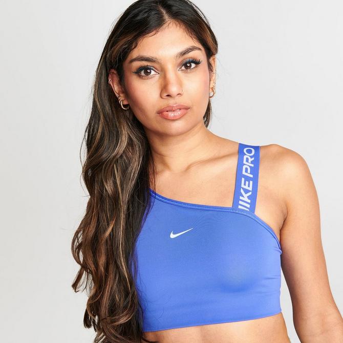Nike, Pro Swoosh Asymmetrical Bra - Blue Joy