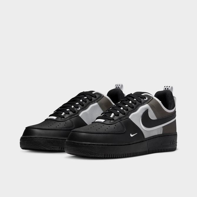 Nike air force 1 react trainers in clearance black