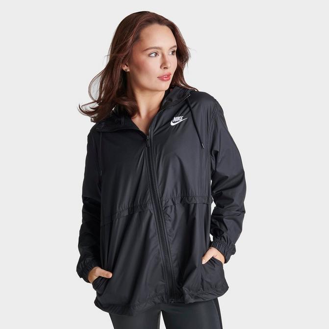 Black nike 2025 womens windbreaker jacket