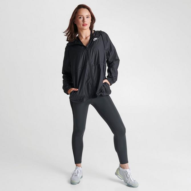 Nike women's hotsell woven jacket black