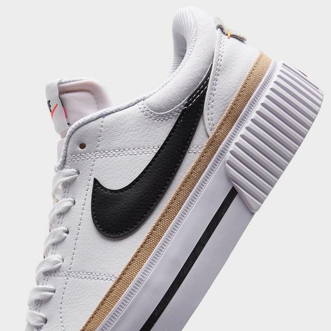 Nike Court Legacy Lift sneakers in white, black, hemp and team