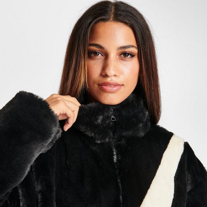 Nike Sportswear Swoosh Faux Fur Jacket| JD Sports