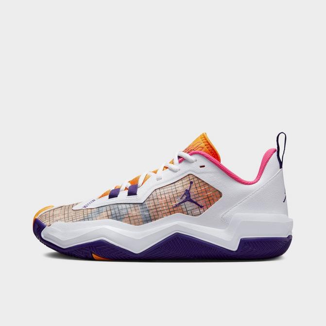 White purple and outlet gold jordans