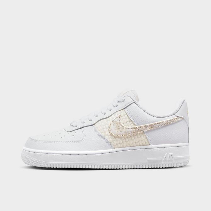 Nike Women's Air Force 1 Light Bone/Black-Sail-Hyper Crimson - CW2657-001