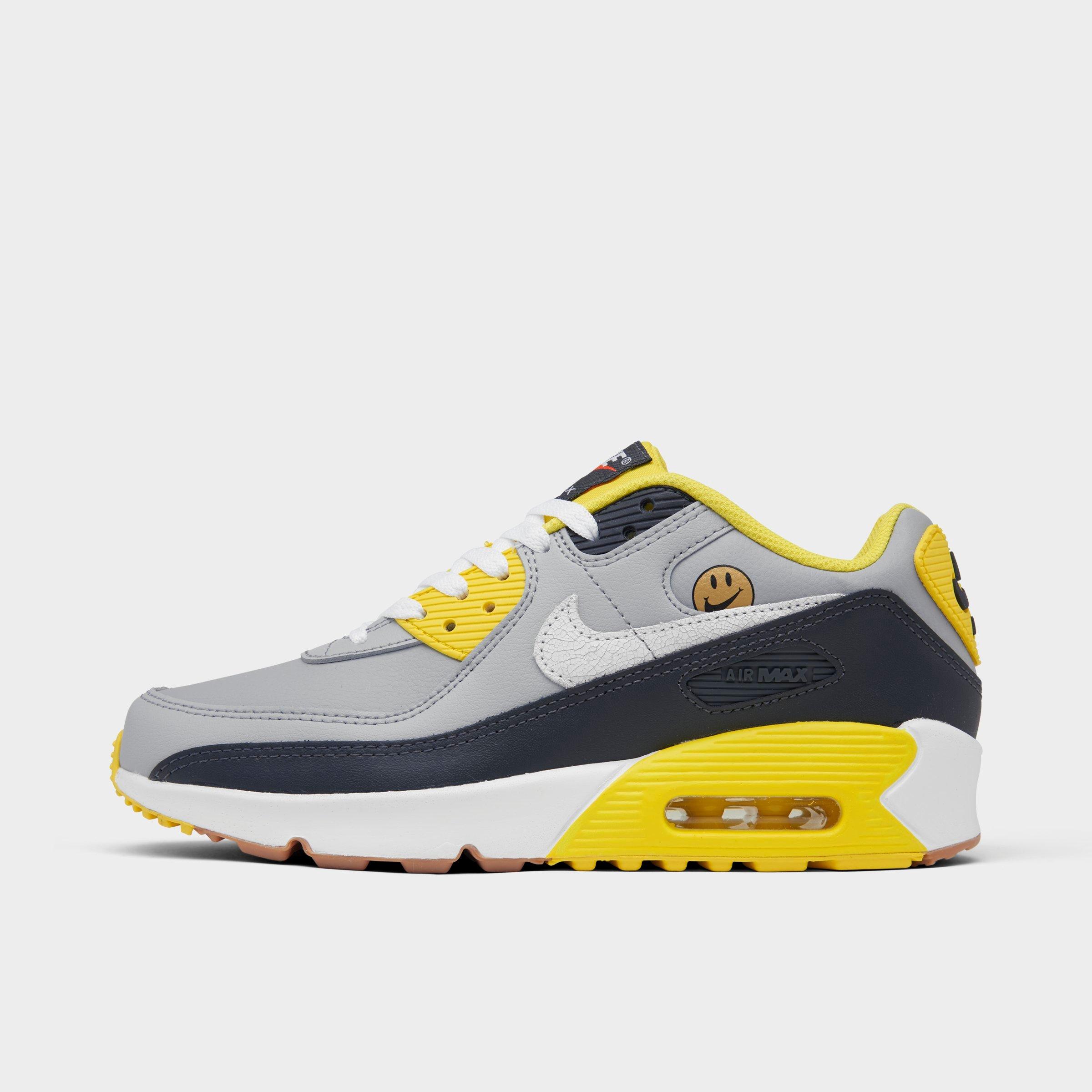 Big Kids' Nike Air Max 90 LTR Swoosh Smiley Casual Shoes| JD Sports