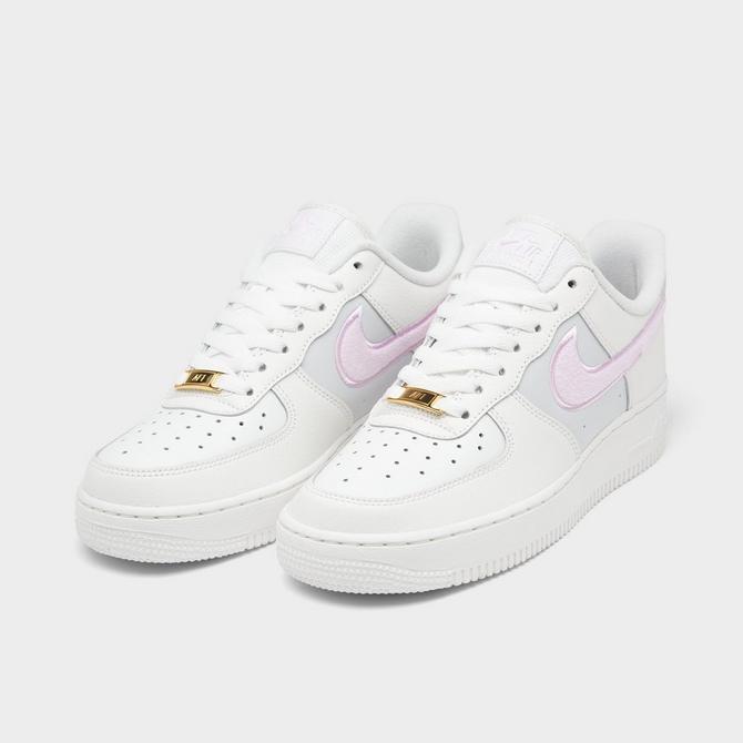 White air force outlet 1 with pink swoosh