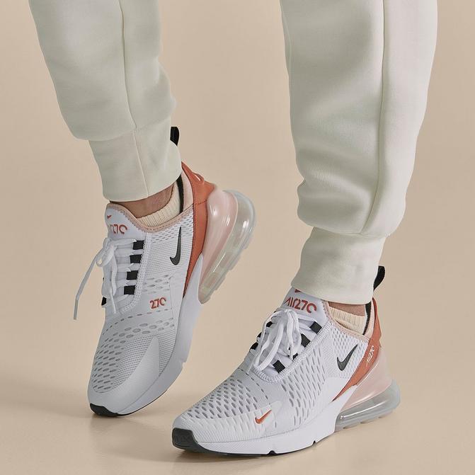 Nike Air Max 270 - Womens Shoes White/Black/Total Orange Size 5