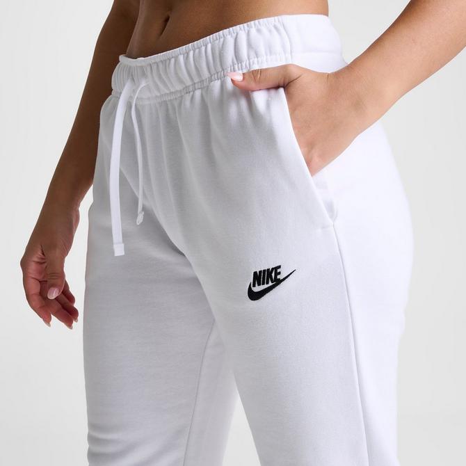 Nike Women Jogger Sweatpants Embroidered Grey Black White Logo