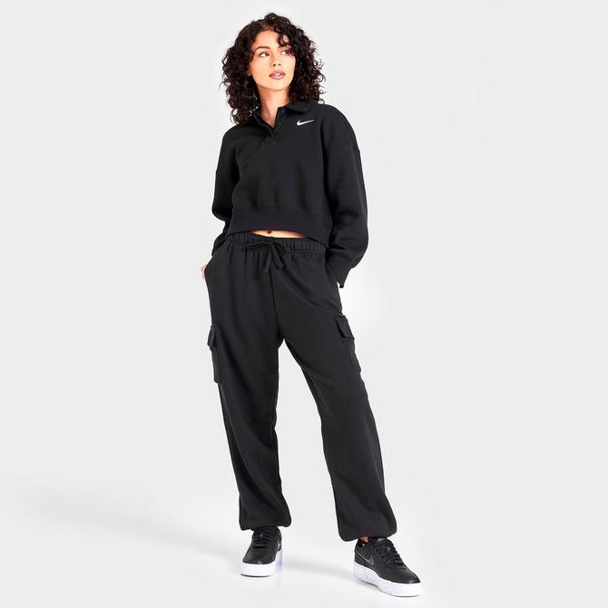 Nike Pantalones Chándal Mujer - Sportswear Club Fleece Cargo - coconut  milk/black DQ5196-113