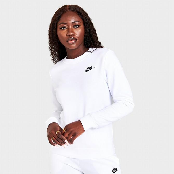 Ladies white best sale nike sweatshirt