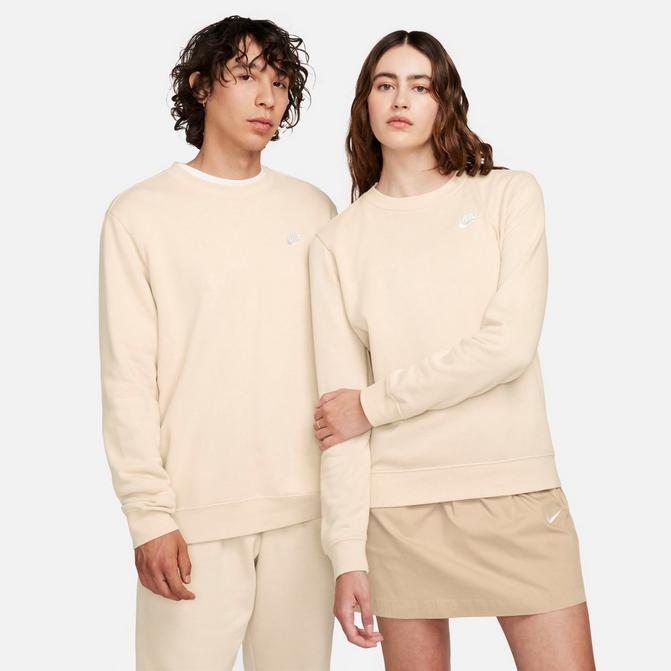 Nike off white club fleece crew neck sweatshirt on sale