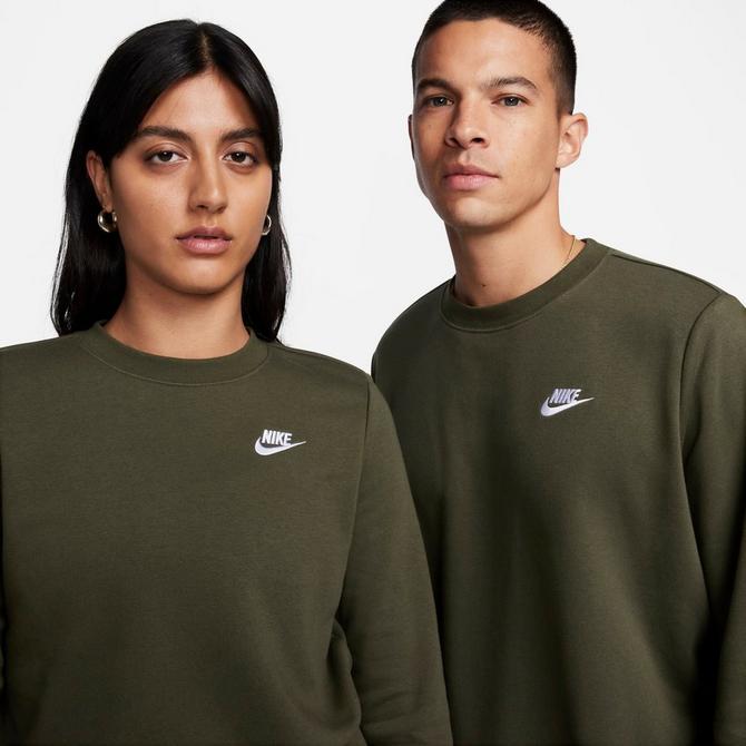 Khaki crew neck sweatshirt on sale