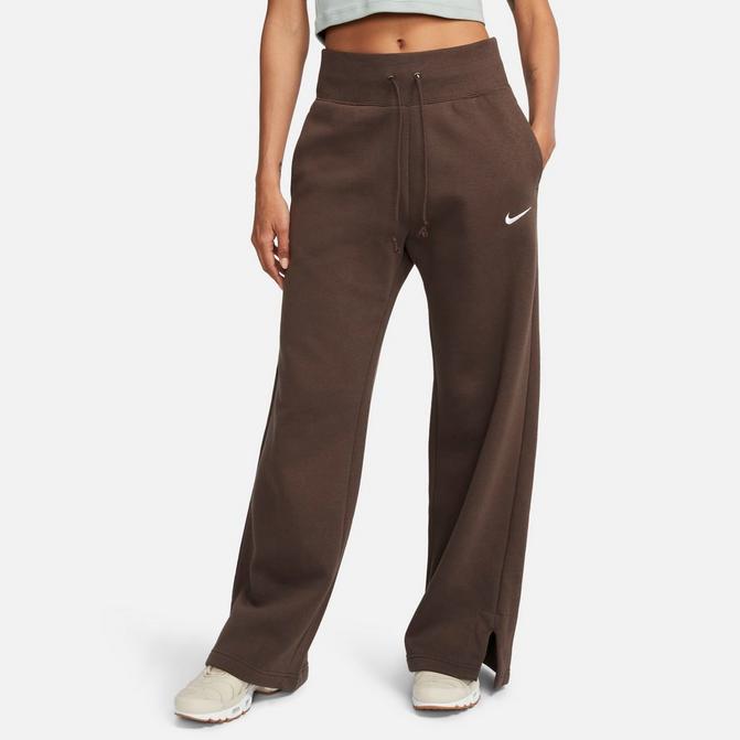 Nike WMNS Phoenix Fleece High-Rise Pants Brown - HEMP/SAIL