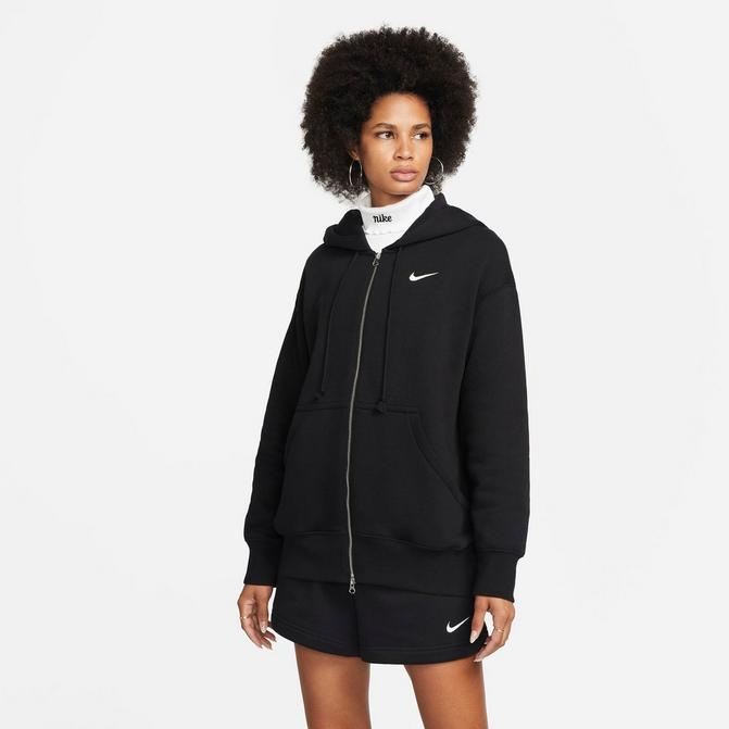 Nike essential fleece oversized zip through hood sale