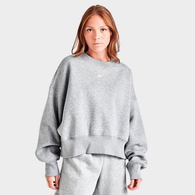 Womens grey 2025 nike crewneck