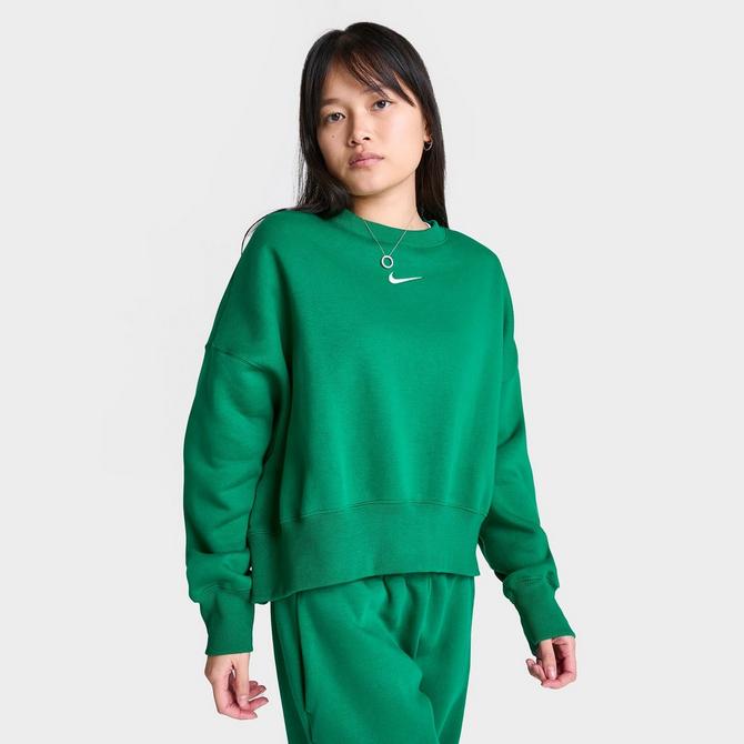 Sweat NIKE W Phoenix Fleece Over-Oversized Crew-Neck Sweatshirt Verde de  Mulher, DQ5761-365