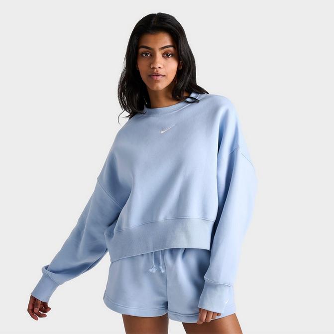 Light blue best sale nike sweatshirt womens