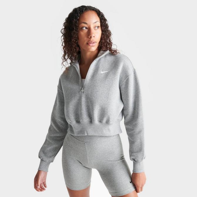 Women's Nike Sportswear Phoenix Fleece Oversized Half-Zip Crop ...