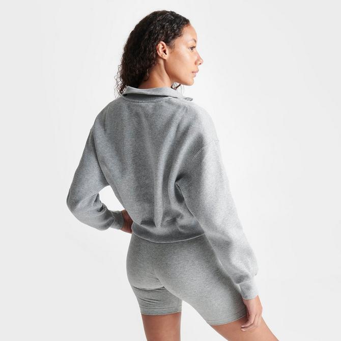 WMNS Nike Phoenix Fleece Crew - 'Dark Grey Heather/Black' – Kicks Lounge