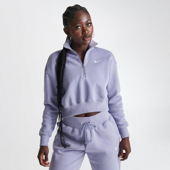 Women s Nike Sportswear Phoenix Fleece Oversized Half Zip Crop