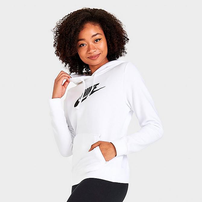 Women's Nike Sportswear Logo Club Fleece Pullover Hoodie| JD Sports