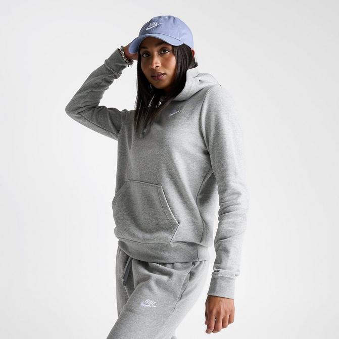 Nike Sportswear Club Fleece Women's Pullover Hoodie - Dark Grey Heather