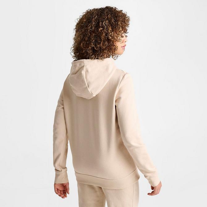 Women's Nike Sportswear Club Fleece Beige & White Hoodie – DQ5793-126