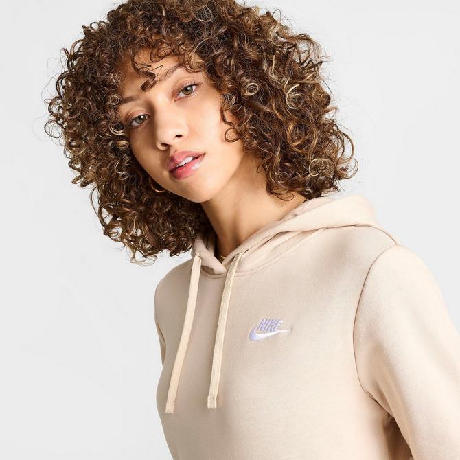 Women's Nike Sportswear Club Fleece Beige & White Hoodie – DQ5793-126