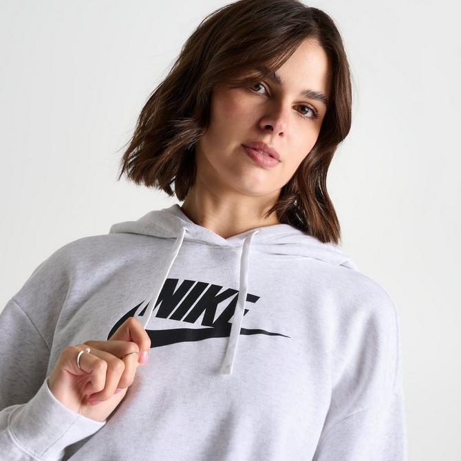 Nike cropped hoodie grey on sale