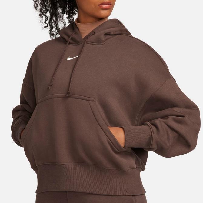 Nike Sportswear Women's Phoenix Fleece Oversized Crewneck Sweatshirt, Small, Baroque Brown