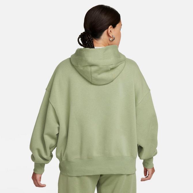 Nike mini swoosh oversized online hoodie in olive green