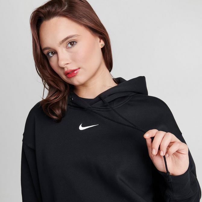 Nike Sportswear Phoenix Fleece Women's Over-Oversized Pullover Hoodie Size  - Large Black/Black, Black/Black, Large