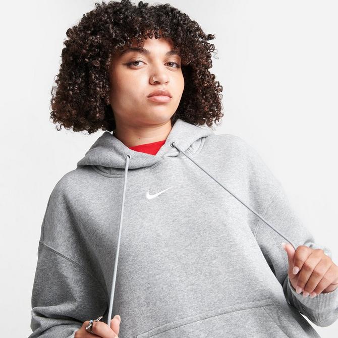 Nike Women's Sportswear Phoenix Fleece Pullover Hoodie in Grey