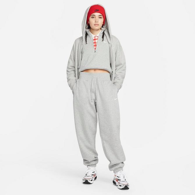 High-waisted joggers - Light grey marl - Ladies