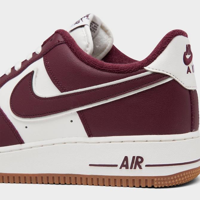 Nike Air Force 1 '07 LV8 Swoosh White Night Maroon sneakers 