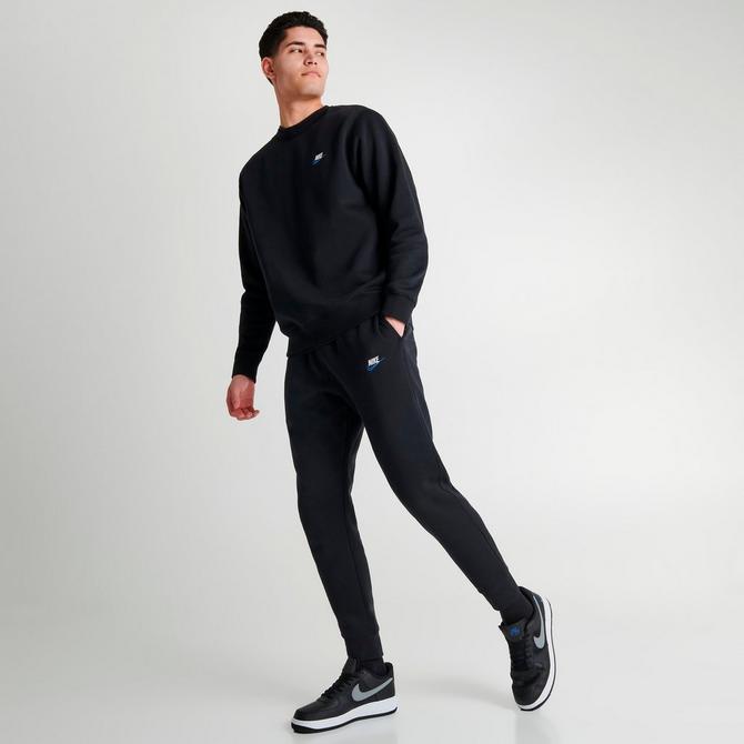 Nike Sportswear Club Fleece Mid-Rise Slim Joggers Womens Size - L  Black/White