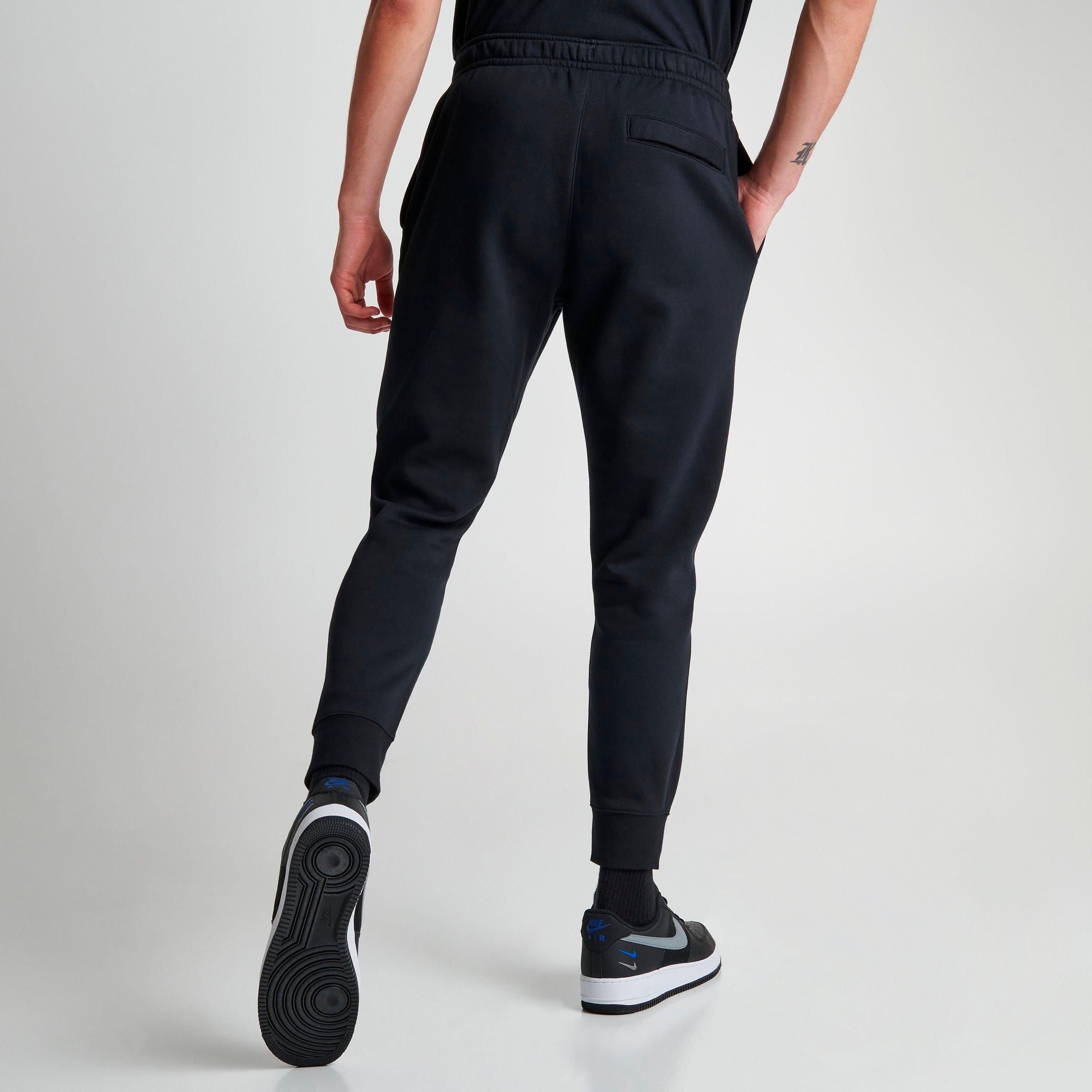 nike black and white joggers